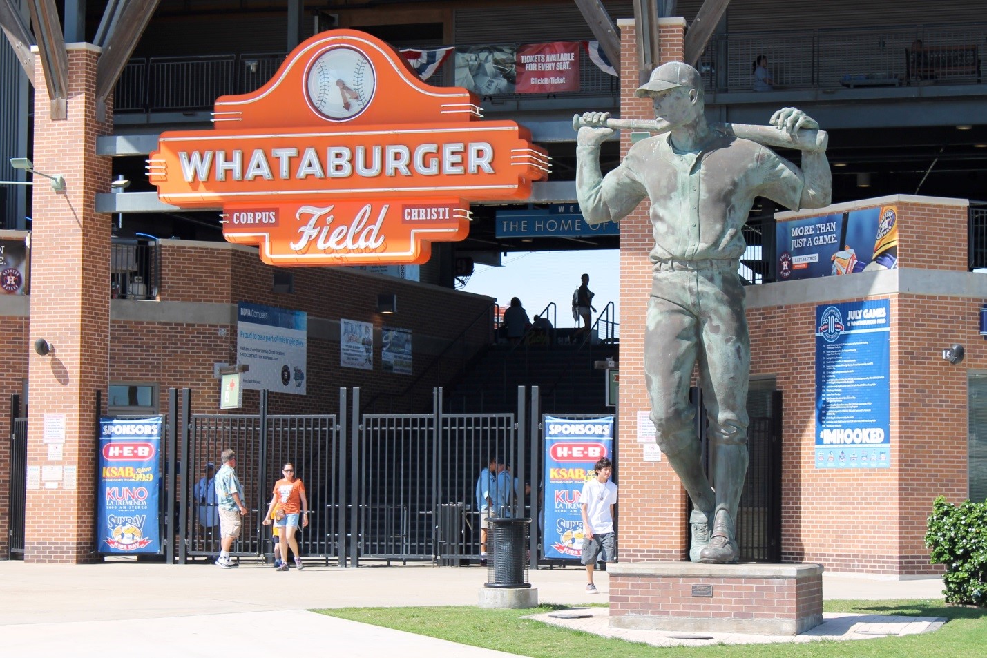 Success Promotions CORPUS CHRISTI HOOKS 15 WHATABURGER White/Orange Jersey  Sz L